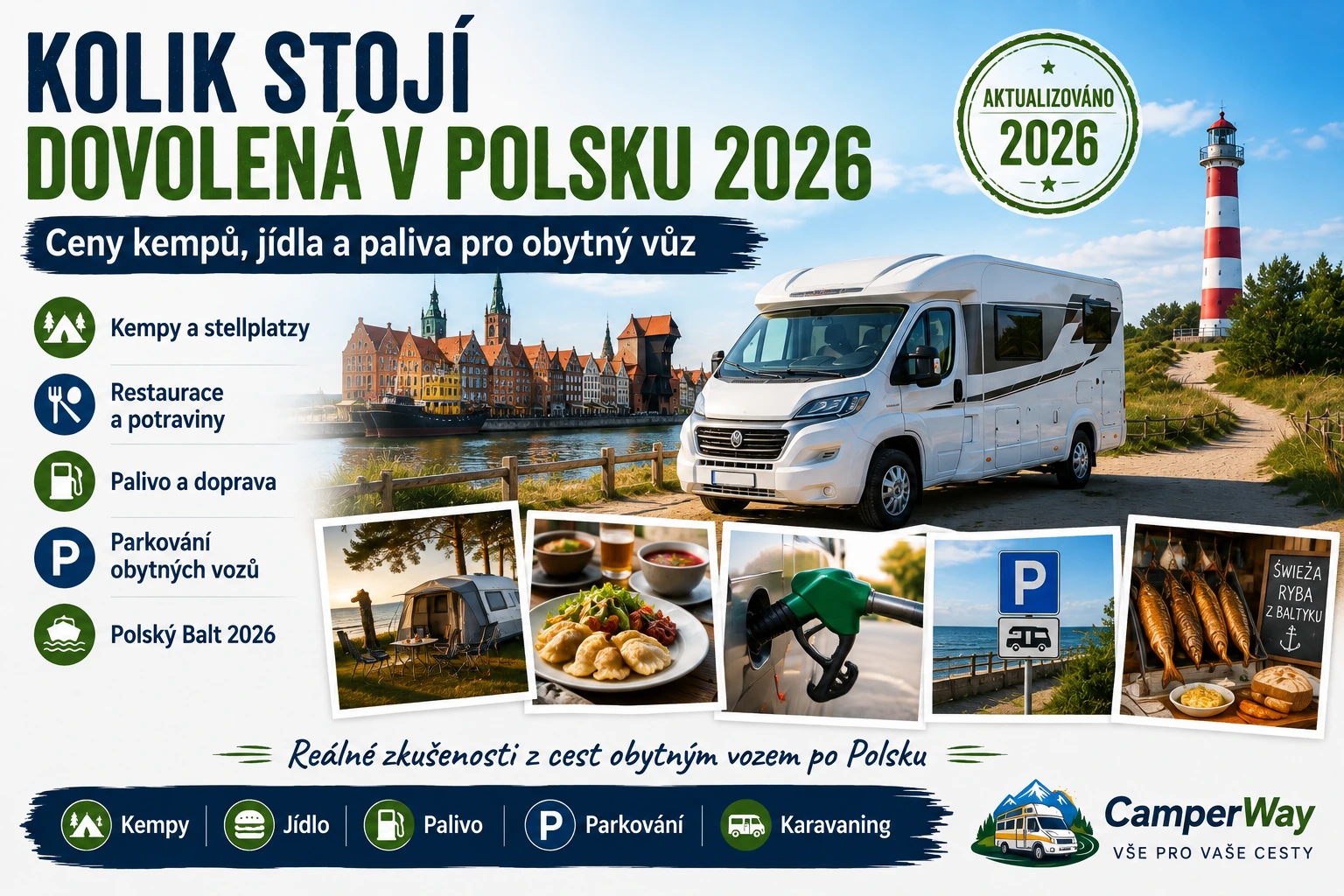 Koľko stojí dovolenka v Poľsku 2026: ceny kempov, jedla a paliva pre obytné auto