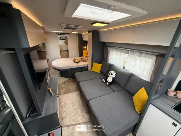 Hobby Maxia 660 WQM Plná výbava, Mover, El. nohy, Solar, Menič, Klíma, TV, Citywasser - fotografie 7