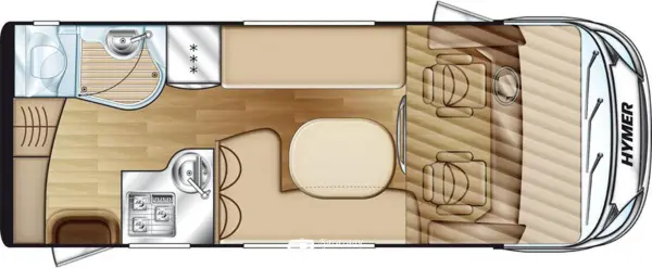 Hymer B 544 Fiat 2x Klíma, Solar, Ťažné, Sat + TV, Nosič - fotografie 2